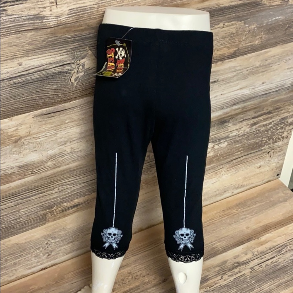 Ready Steady GO! Girl's Cropped Skeleton Leggings